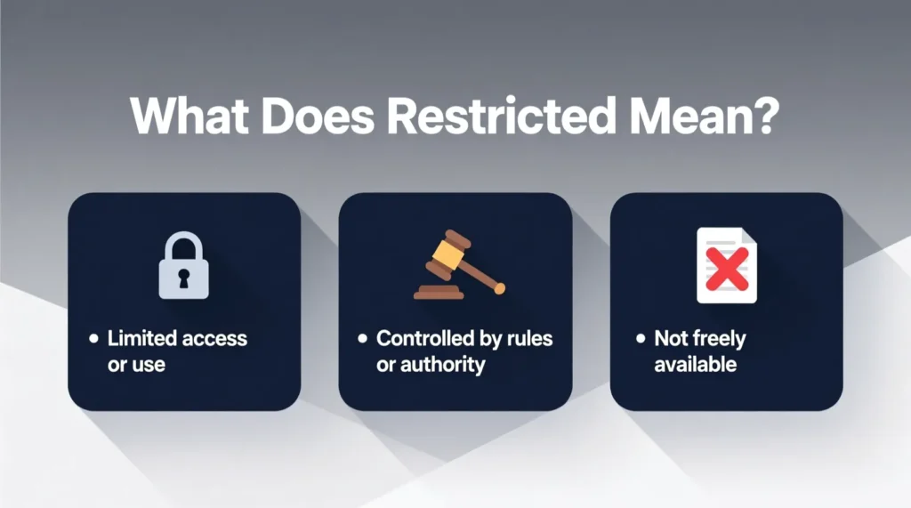 What Does Restricted Mean